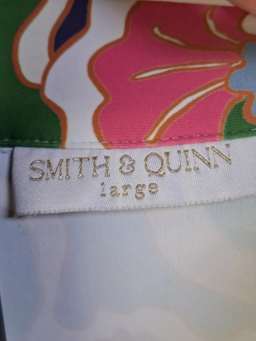 Smith And Quinn Women's Retro Floral Print 3/4 Sleeve Top; Size L - Picture 4 of 7
